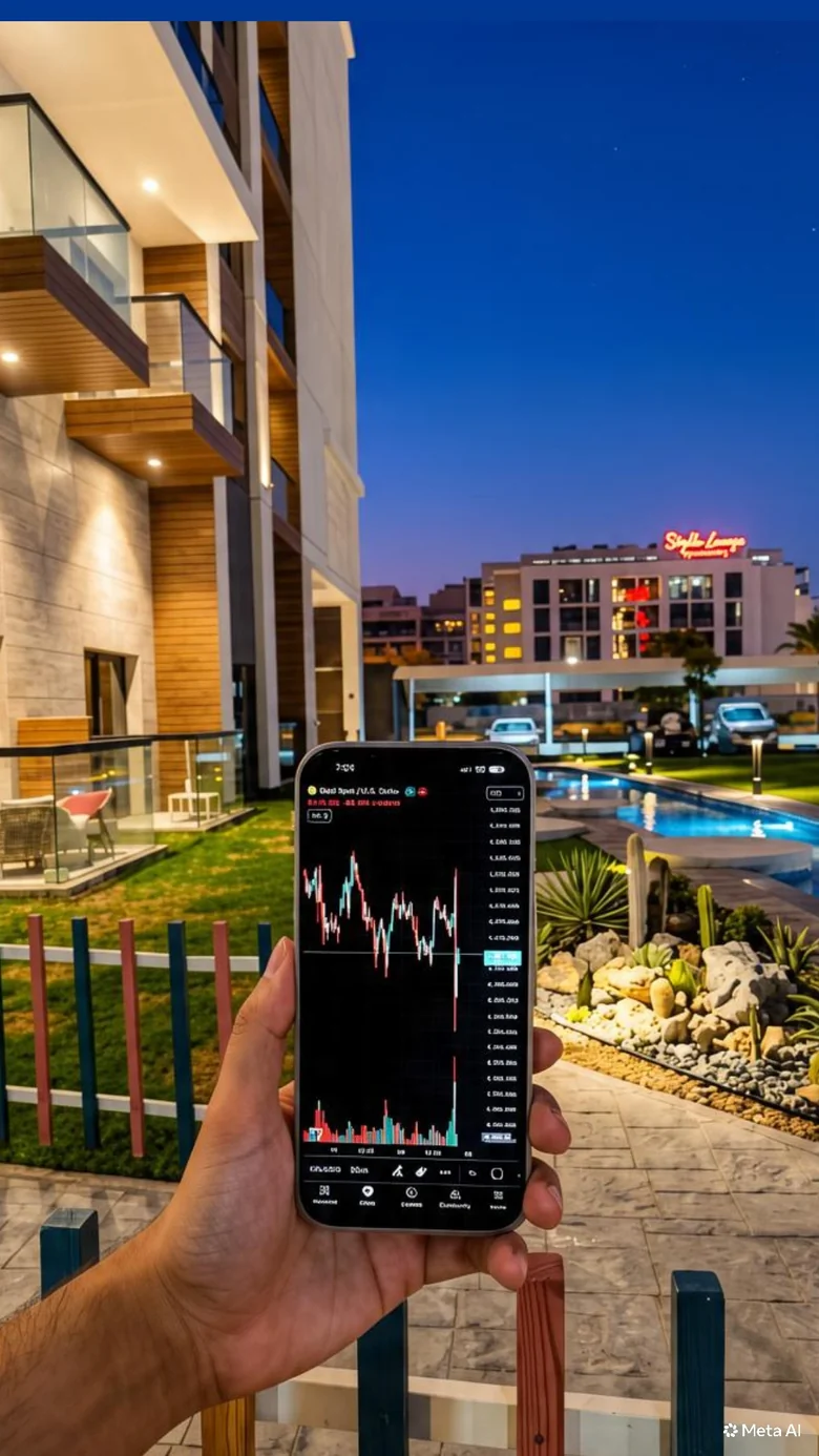 User-provided photograph of a trading chart displayed on a smartphone